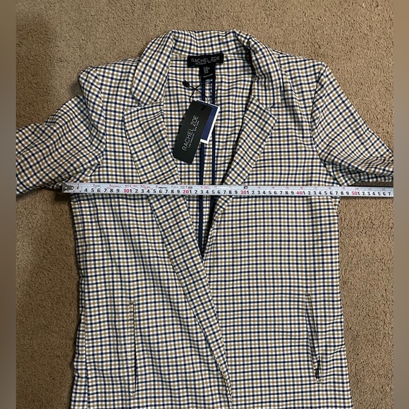 3/4 sleeve plaid blazer - Picture 11 of 11